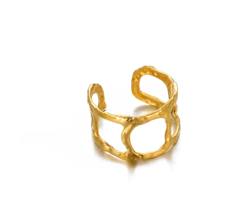 Textured Aura Ring - 18k Gold