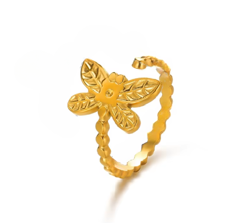 Anel Butterfly Charm - Ouro 18k