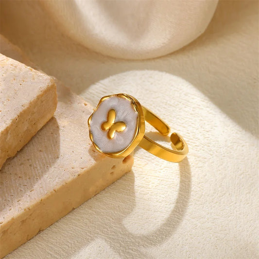 Anel Butterfly Pearl- Ouro 18k