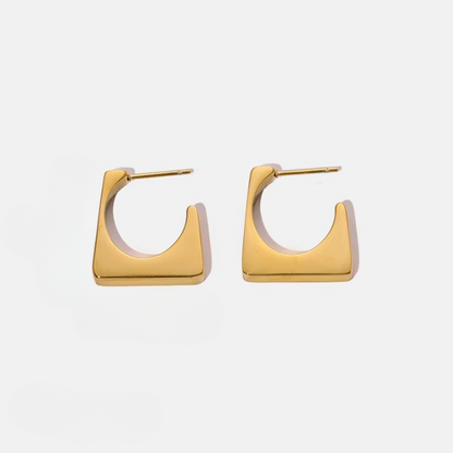 Square Luxe Earrings - 18k Gold