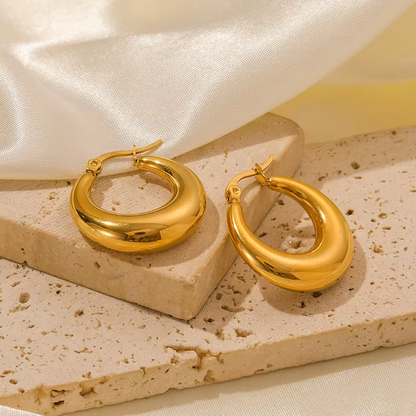 Curva d'Or Earrings - 18k Gold