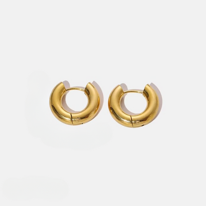 Signature Hoop Earrings - 18k Gold